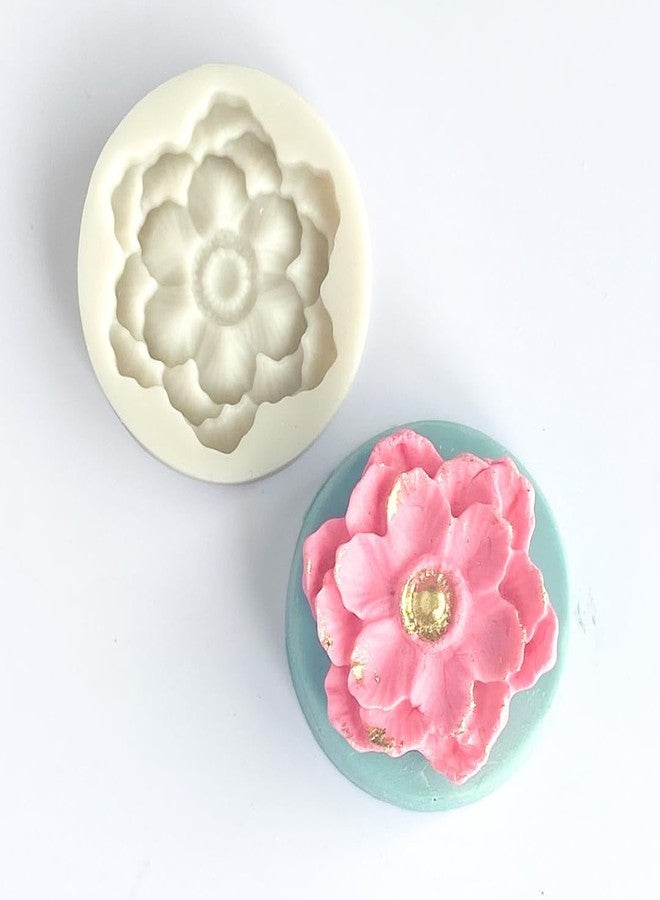 Skytail Lotus Peony Flower Silicone Candle Mould for Chocolate Fondant Candy Cake Decoration Cupcake Topper Jelly Dessert Wax Melts Soap Bath Bomb Floral Carnation Resin Craft Jewelry Mold - Image 1